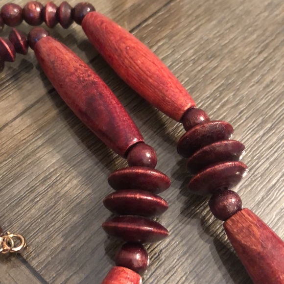 Vintage Large Wooden Bead Necklace 26 1/2”. - Picture 4 of 12
